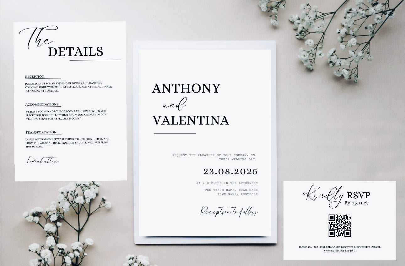 Minimalist Wedding Invitation