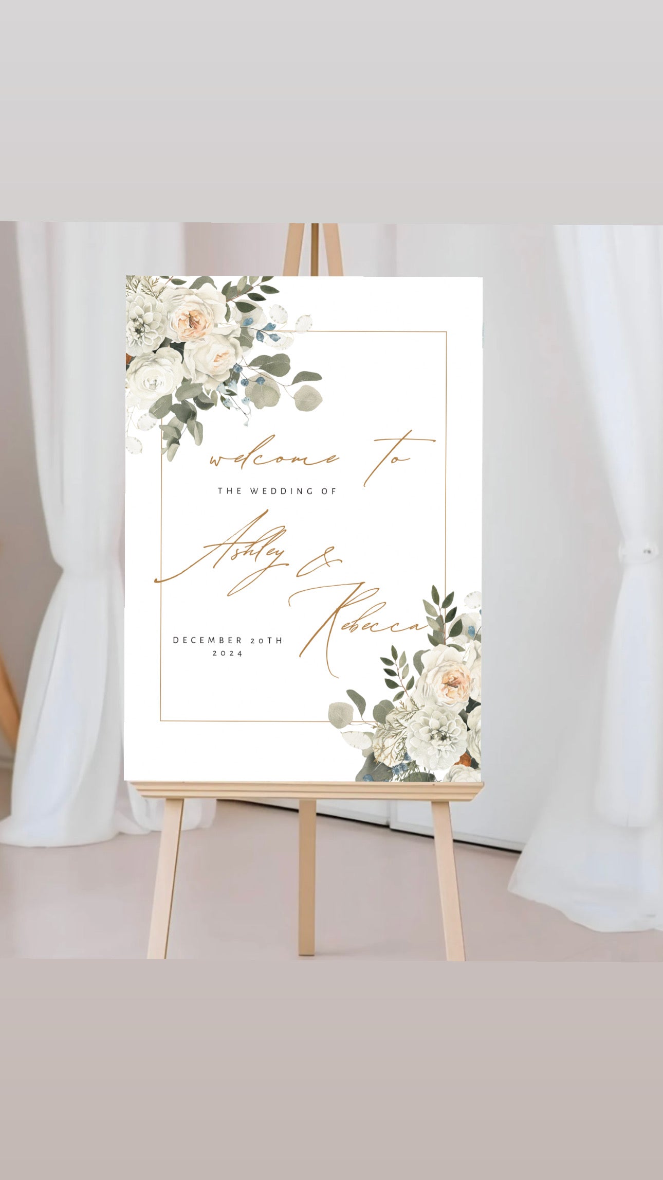 Welcome to the wedding sign (A2)