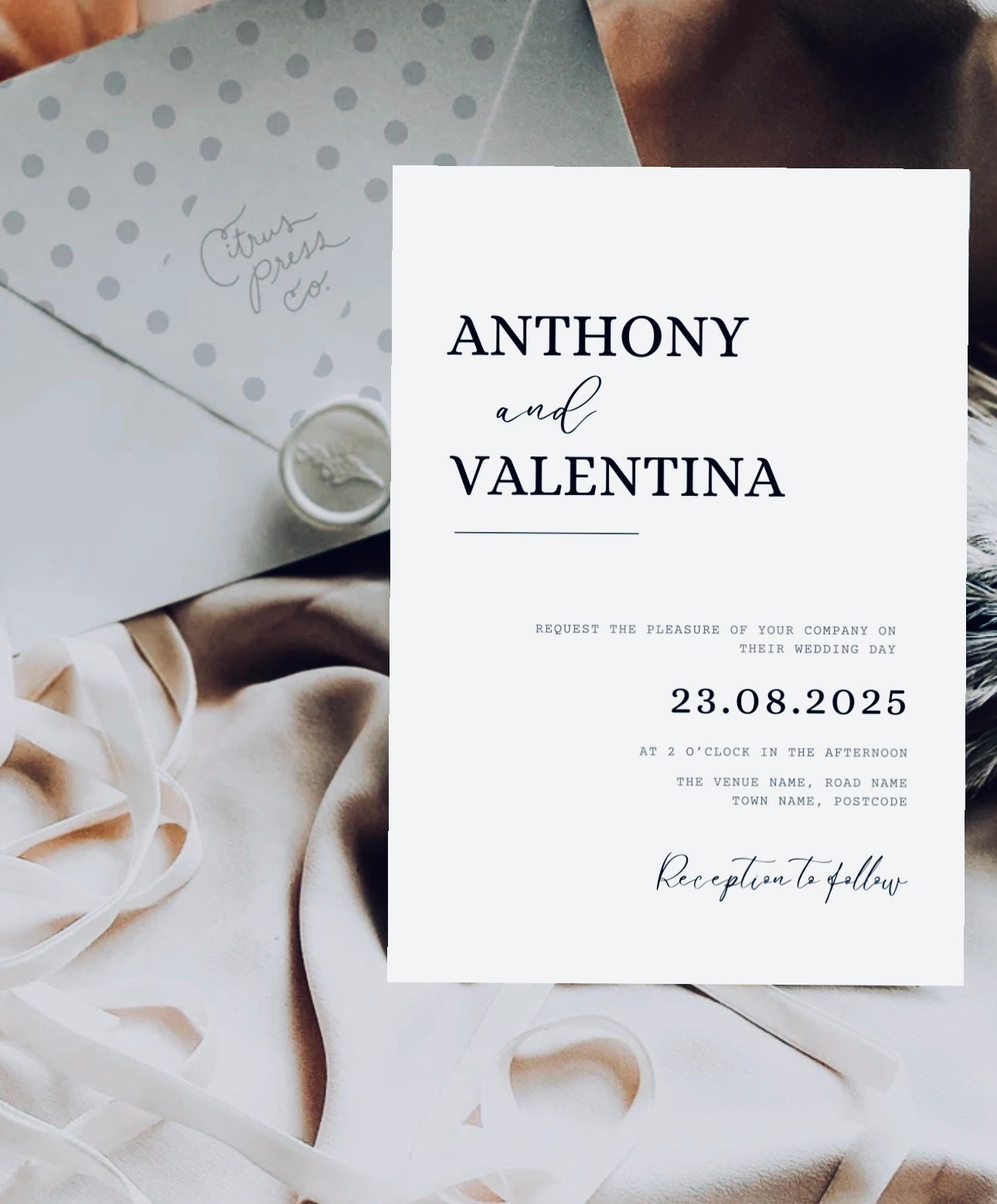 Minimalist Wedding Invitation