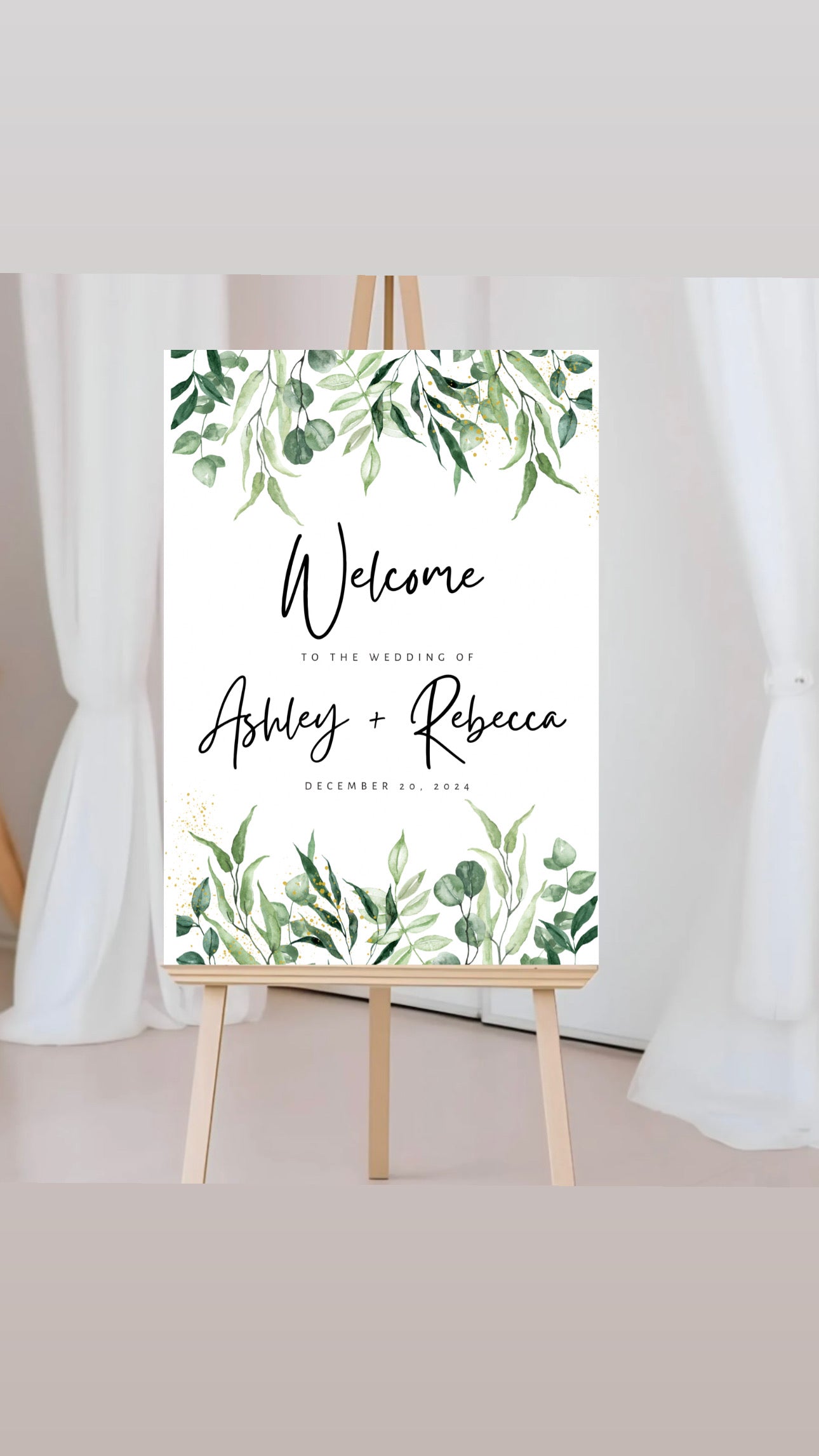 Welcome to the wedding sign (A2)