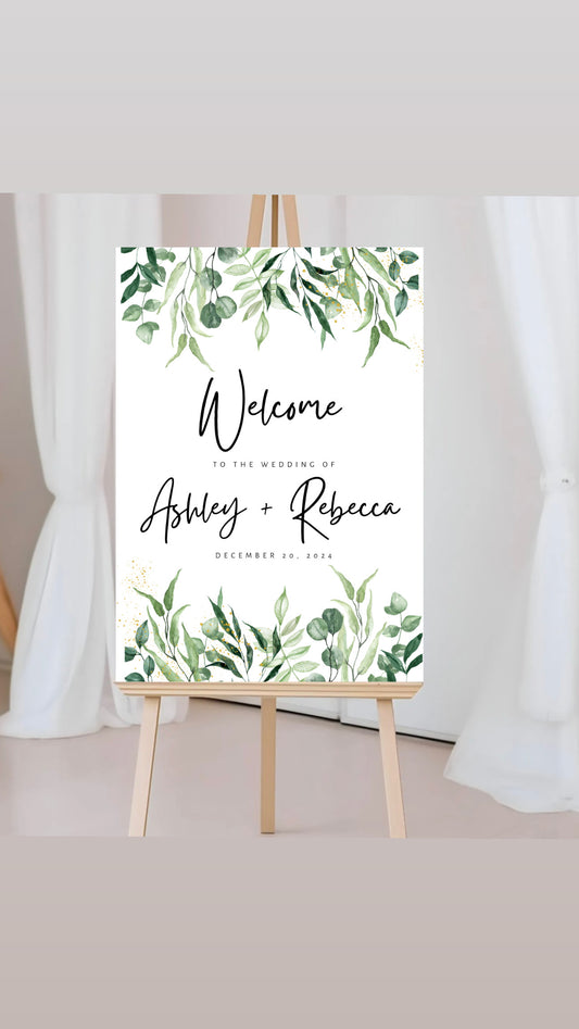 Welcome to the wedding sign (A2)