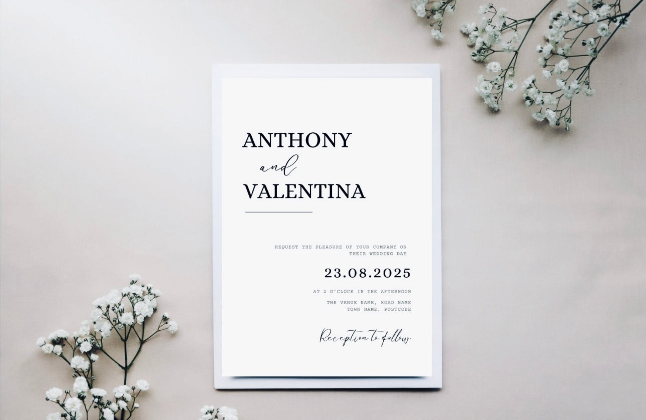 Minimalist Wedding Invitation