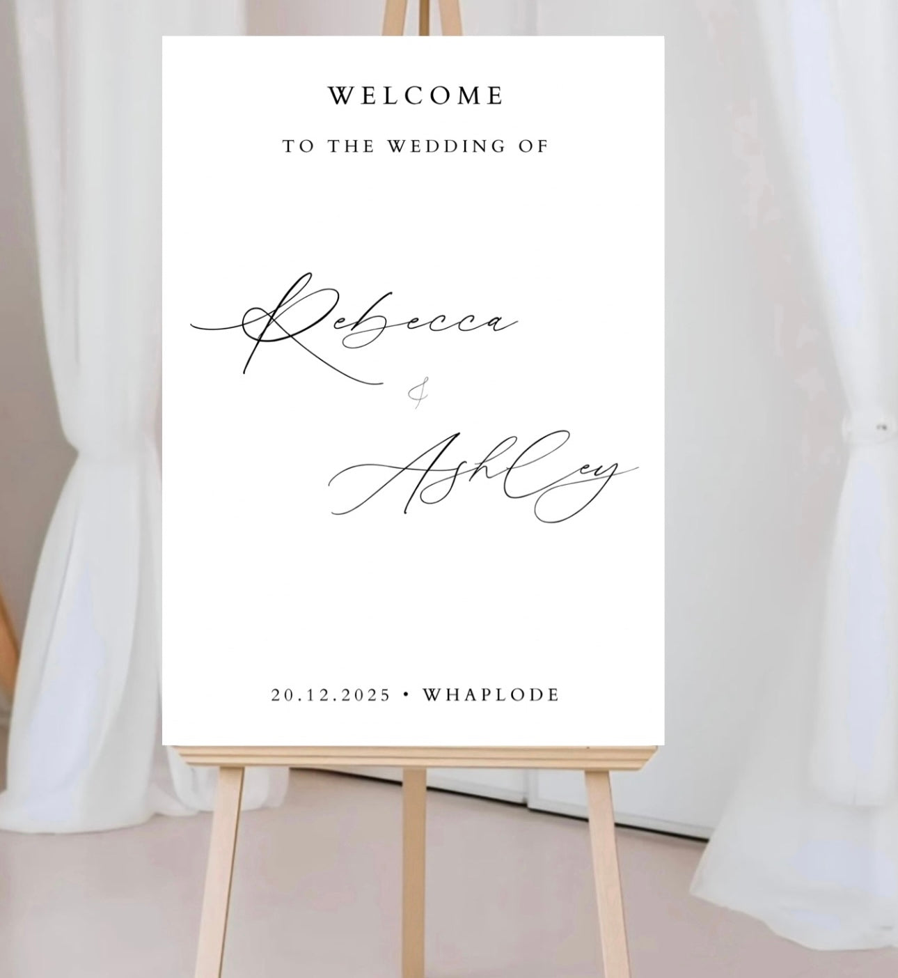 Welcome To The Wedding Sign (A2)