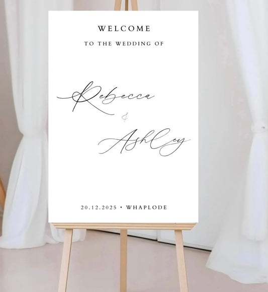 Welcome To The Wedding Sign (A2)