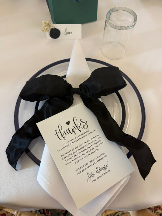 Black Bows for Napkin Ring